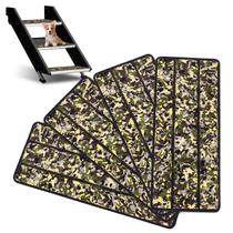 Juego de 4 Cubiertas para Escalones de RV OCEANBROAD 41x17 cm Verde Camuflaje Juego de 4 Cubiertas para Escalones de RV OCEANBROAD 41x17 cm Verde Camuflaje