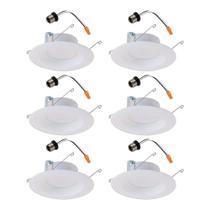 Juego de 6 aros de recambio LED HALO LT blancos para empotrar de 5 y 6 pulgadas Juego de 6 aros de recambio LED HALO LT blancos para empotrar de 5 y 6 pulgadas