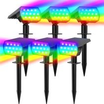 Juego de 6 Focos Solares WELALO Impermeables Multicolor RGB Juego de 6 Focos Solares WELALO Impermeables Multicolor RGB