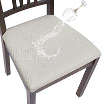 Juego de 6 Fundas para Sillas SearchI Beige Jacquard Repelente al Agua Juego de 6 Fundas para Sillas SearchI Beige Jacquard Repelente al Agua