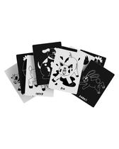 Juego de 6 tarjetas artísticas Lalo de alto contraste para bebés