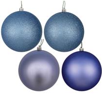 Juego de Adornos Vickerman 12" Bola Periwinkle con 4 Acabados, 4 por Bolsa