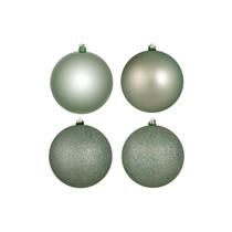 Juego de Adornos Vickerman Frosty Mint Bolas 6cm con 4 Acabados x4