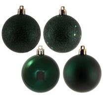 Juego de Adornos Vickerman Verde Medianoche 2.75" con 4 Acabados, 20 piezas