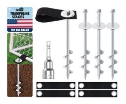 Juego de Anclajes para Suelo Eurmax USA para Trampolín, Estacas Resistentes al Viento Fuerte