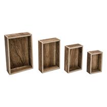 Juego de Cajas de Madera para Vignette Advantus 14x10x4 a 8x6x3 cm