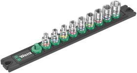 Juego de Carril para Dados Wera Zyklop A Imperial 1 1/4 de Pulgada, 9 Piezas