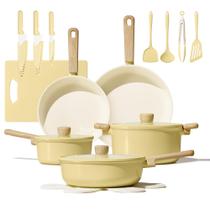 Juego de Cocina CAROTE 24 piezas con Cerámica Antiadherente y Cuchillo