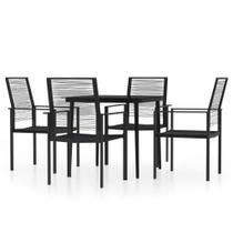 Juego de Comedor para Patio Casafoyer Negro 3 Piezas con Mesa y 2 Sillas