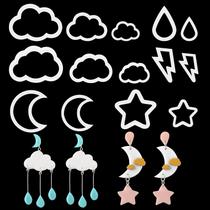 Juego de Cortadores de Arcilla Kajaia 14 Piezas Formas de Nube, Luna y Estrella Juego de Cortadores de Arcilla Kajaia 14 Piezas Formas de Nube, Luna y Estrella