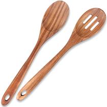 Juego de Cucharas de Madera Renawe de 36 cm en Teca No Tóxica para Cocina Juego de Cucharas de Madera Renawe de 36 cm en Teca No Tóxica para Cocina