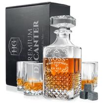 Juego de Decantador de Whisky Hydro Gizmos con 4 Vasos de Lujo