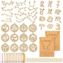 Juego de Dijes Zodiacales Hicarer 72 Piezas con Cadenas para Collar Juego de Dijes Zodiacales Hicarer 72 Piezas con Cadenas para Collar
