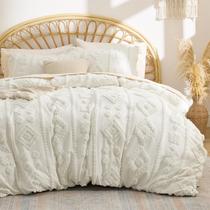 Juego de Edredón Bedsure Queen Size Blanco Acolchado Boho 3 Piezas Juego de Edredón Bedsure Queen Size Blanco Acolchado Boho 3 Piezas