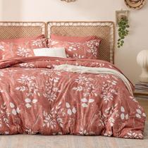 Juego de Edredón Bedsure Rosa Polvoriento Full con 7 Piezas Floral