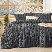 Juego de Edredón Bedsure Tufted Boho para Cama Individual Color Gris Oscuro 2 Piezas Juego de Edredón Bedsure Tufted Boho para Cama Individual Color Gris Oscuro 2 Piezas