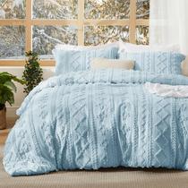 Juego de Edredón Bedsure Tufted Boho Talla Twin Azul Polvoriento 2 Piezas Juego de Edredón Bedsure Tufted Boho Talla Twin Azul Polvoriento 2 Piezas
