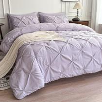 Juego de Edredón Maple&Stone Lavanda Queen con 7 Piezas