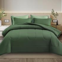 Juego de Edredón Maple&Stone para Cama Individual con Sábanas Verde Oliva 5 piezas Juego de Edredón Maple&Stone para Cama Individual con Sábanas Verde Oliva 5 piezas