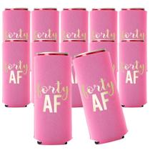 Juego de enfriadores para latas "Forty AF" para recuerdos y decoración de fiesta de 40 años