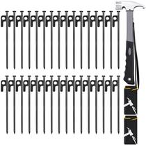 Juego de Estacas y Martillo para Tienda de Campaña DkOvn 32 Piezas con Bolsa de Almacenamiento