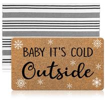 Juego de Felpudo Navideño Duraaamo "Baby It's Cold Outside"