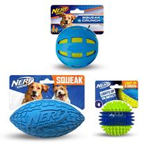 Juego de Juguetes para Perros Nerf, 3 Piezas, Pelotas Impermeables para Buscar