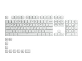 Juego de Keycaps Glorious GPBT Arctic White de PBT Grueso, 114 piezas Juego de Keycaps Glorious GPBT Arctic White de PBT Grueso, 114 piezas