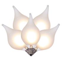 Juego de luces Vickerman 15 LED G45 de punta llama en vidrio blanco cálido