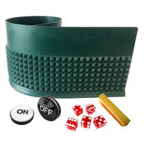 Juego de Mesa Craps Yuanhe con Bumper de Goma Verde y Dados