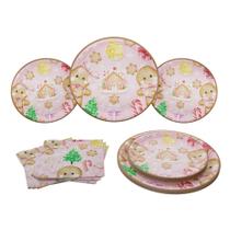 Juego de Platos para Fiesta Blue Orchards con 52 Piezas de Navidad de Pan de Jengibre