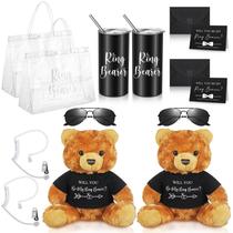 Juego de regalos para portador de anillos de boda Jexine con vaso térmico de acero inoxidable