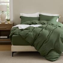 Juego de Ropa de Cama Bedsure Funda de Edredón con Sábana Ajustable Queen Verde Juego de Ropa de Cama Bedsure Funda de Edredón con Sábana Ajustable Queen Verde