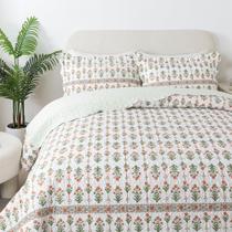 Juego de Ropa de Cama con Edredón HoneiLife para Cama Queen Wildflower 3 Piezas