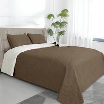 Juego de Ropa de Cama Fácil de Usar Colcha Reversible Full/Queen Oliva