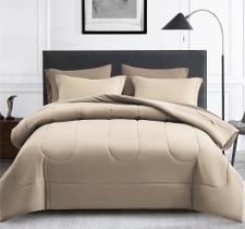Juego de ropa de cama Maple&Stone Queen 7 piezas beige 249x249 cm Juego de ropa de cama Maple&Stone Queen 7 piezas beige 249x249 cm