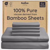 Juego de Sábanas Ajustables Bambaw Queen 6pcs 100% Bambú Fresco