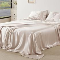Juego de Sábanas Bedsure Satinado Talla Full 4 Piezas Beige