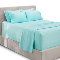 Juego de Sábanas Hearth & Harbor Luxury Soft Twin XL Azul Aqua
