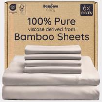 Juego de Sábanas King Size Bambaw 100% Viscosa Derivada del Bambú 6 Piezas con Bolsillo Profundo, Ajuste hasta 41 cm con Esquinas Elásticas, Juego de Ropa de Cama Súper Suave (Arena) Juego de Sábanas King Size Bambaw 100% Viscosa Derivada del Bambú 6 Piezas con Bolsillo Profundo, Ajuste hasta 41 cm con Esquinas Elásticas, Juego de Ropa de Cama Súper Suave (Arena)