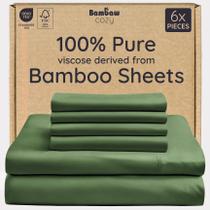 Juego de sábanas king size de viscosa de bambú Bambaw, 6 piezas con efecto refrescante Juego de sábanas king size de viscosa de bambú Bambaw, 6 piezas con efecto refrescante