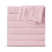 Juego de Sábanas Planas Maple&Stone Tamaño Full 206x244 cm Rosa Paquete de 6