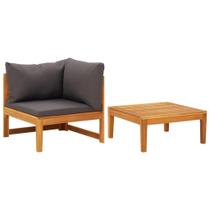 Juego de Sala para Patio Casafoyer 2 Piezas de Madera de Acacia con Cojines Juego de Sala para Patio Casafoyer 2 Piezas de Madera de Acacia con Cojines