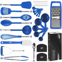 Juego de utensilios de cocina Kaluns 35 piezas nylon y acero inoxidable