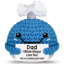 Juguete de Ballena Tejida GwhyGifts 11.5x6.5 cm Regalo Bonito para Papá