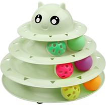 Juguete para Gatos UPSKY Giradiscos de 3 Niveles con 6 Pelotas de Colores