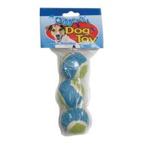 Juguete para Perro Boss Pet Pelotas de Tenis Mini Para Excavadoras Pack de 3