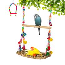 Juguetes Columpio para Pájaros con Posadero de Madera Natural Eeaivnm Juguetes Columpio para Pájaros con Posadero de Madera Natural Eeaivnm