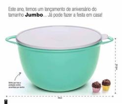 Jumbo Criativa 14 Litros Aquamarine com Tampa Branca