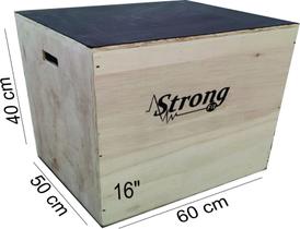 Jump Box Caixa De Madeira Salto 3X1 Oficial 40X50X60 - Strongfit